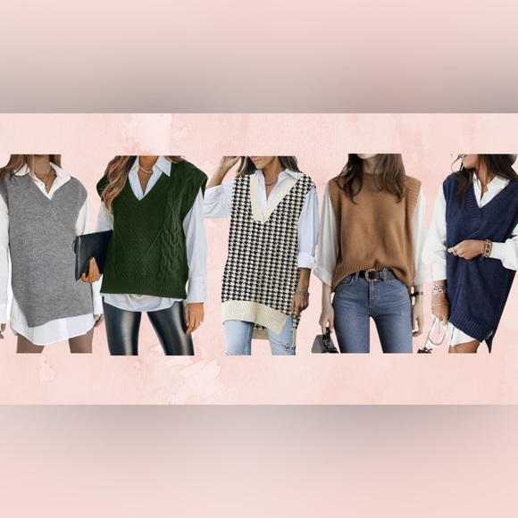 Beautiful Vintage Women’s 90s Nude Sweater Vest Size M or L - Picture 14 of 16